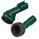 Upholstery brush with hoursehair and oval connector suitable for Vorwerk devices