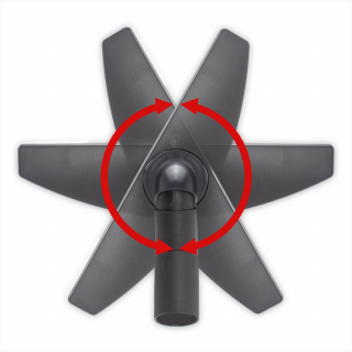 Hartbodendüse Parkettdüse Rosshaar SwingFlex Universal für 32 mm Rohr